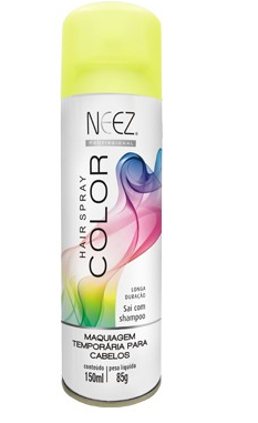 NEEZ HAIR SPRAY COLOR MAQUIAGEM P/ CABELOS 150ML AMARELO